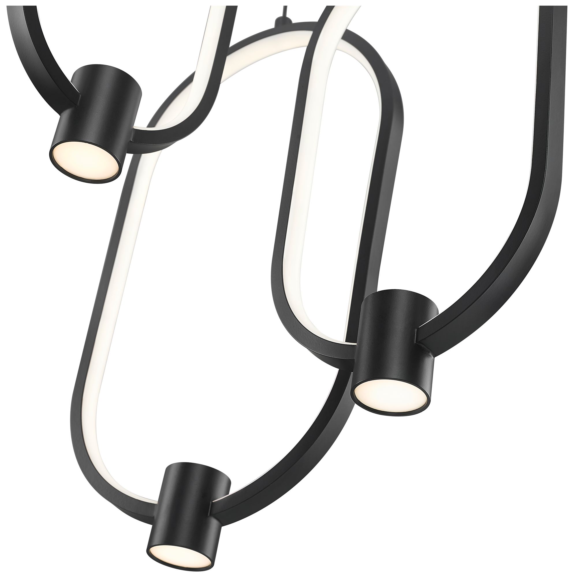 Image 6 Saros by Z-Lite 13.75 inch Matte Black 3 Light Chandelier more views