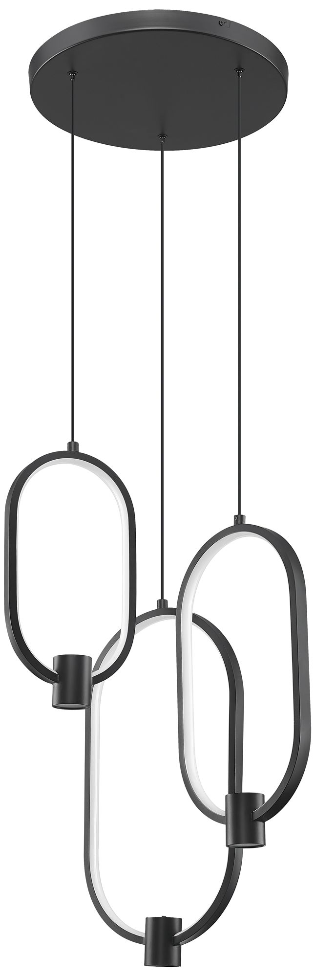 Image 7 Saros by Z-Lite 13.75 inch Matte Black 3 Light Chandelier more views