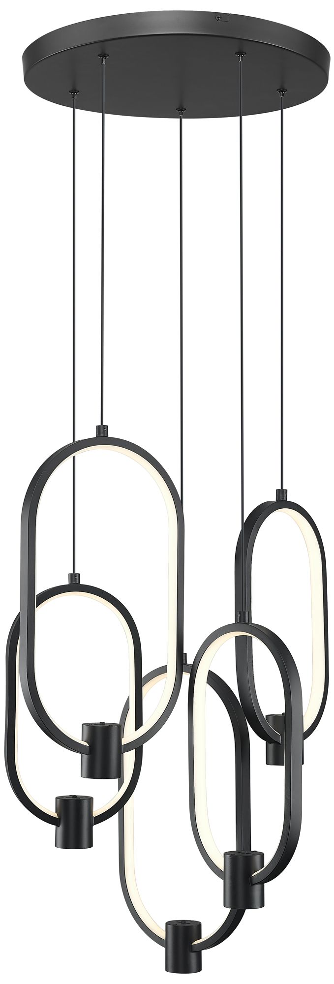 Saros by Z-Lite 15.75 inch Matte Black 5 Light Chandelier