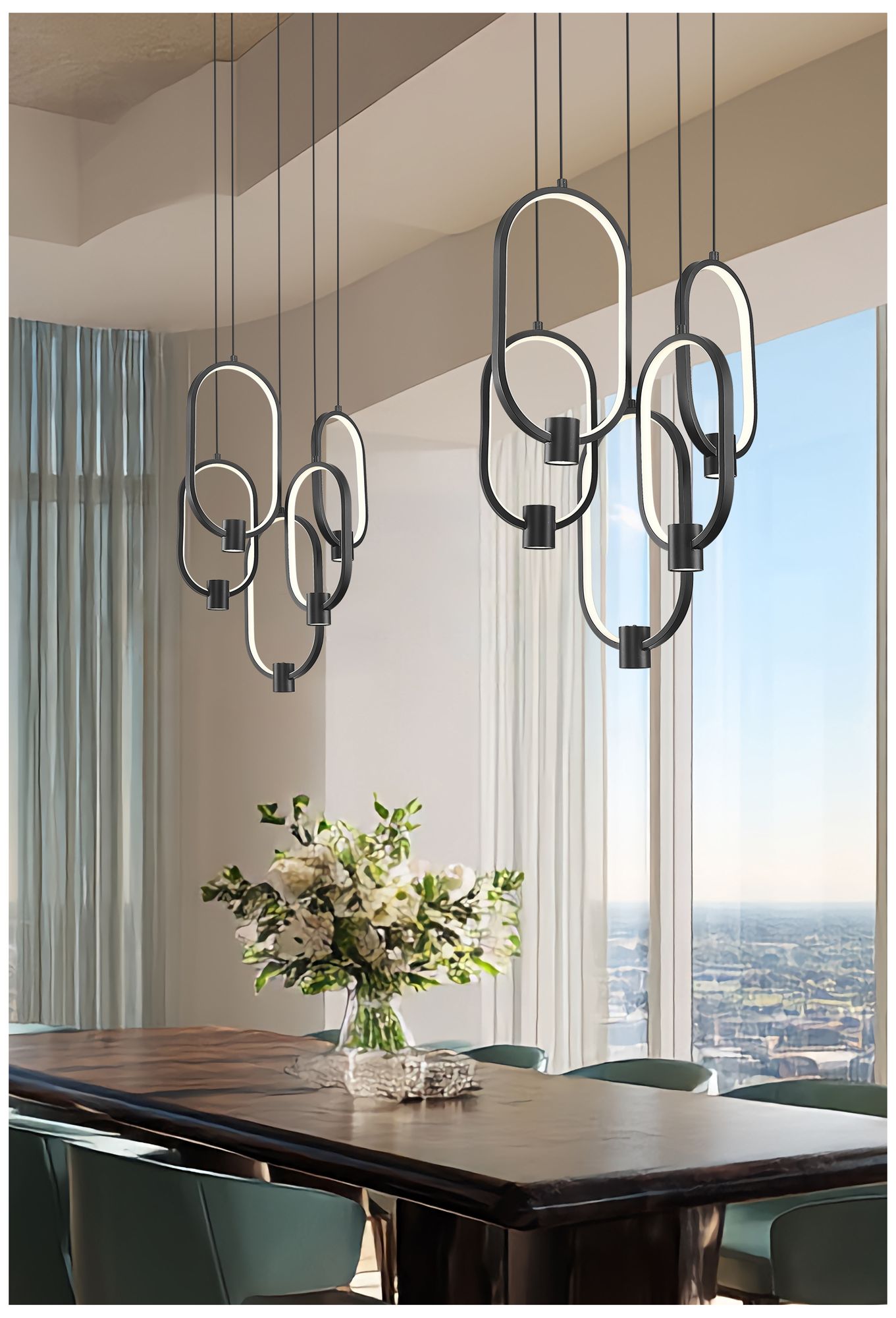 Image 3 Saros by Z-Lite 15.75 inch Matte Black 5 Light Chandelier more views