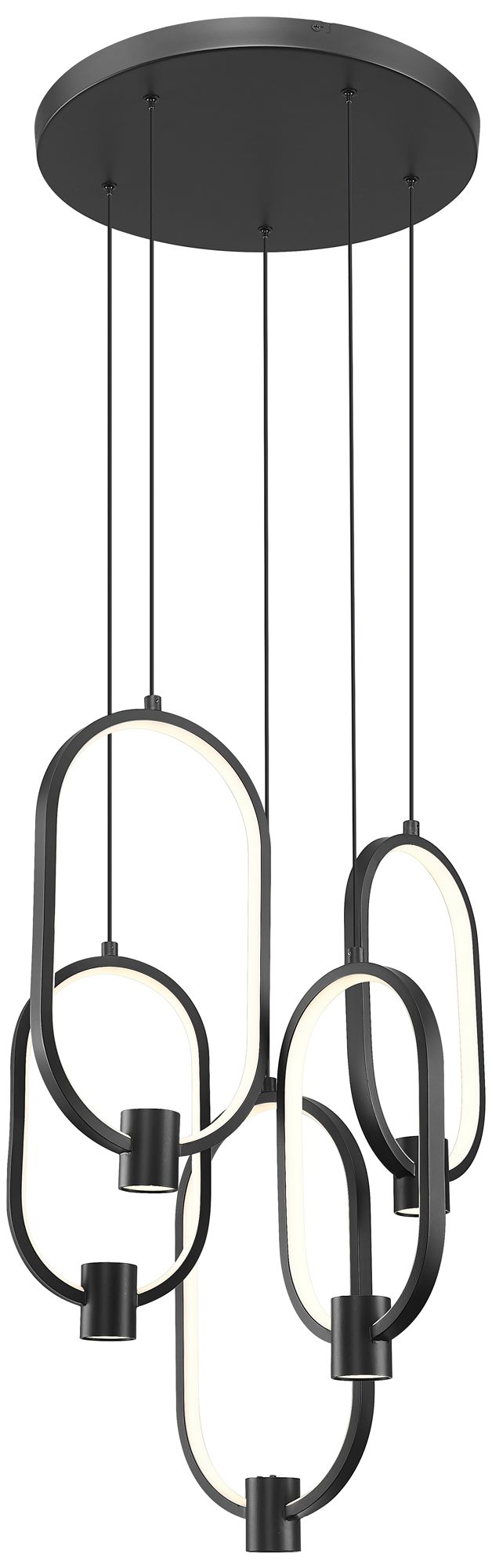 Image 5 Saros by Z-Lite 15.75 inch Matte Black 5 Light Chandelier more views