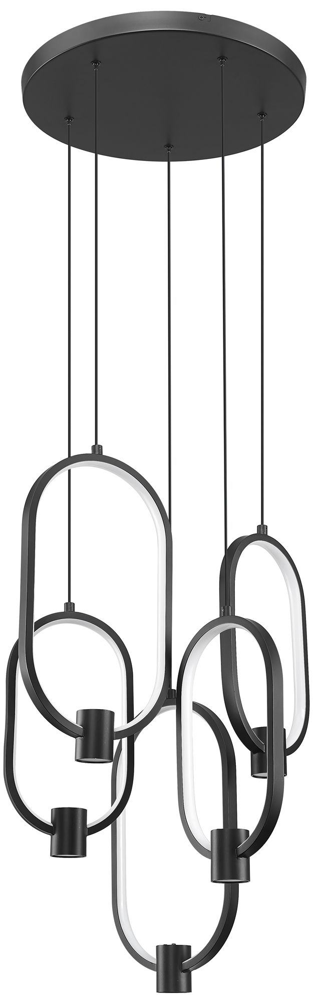 Image 7 Saros by Z-Lite 15.75 inch Matte Black 5 Light Chandelier more views
