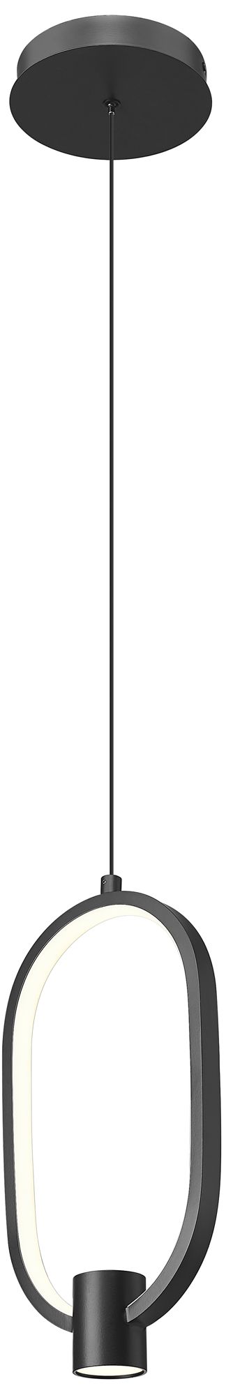 Image 5 Saros by Z-Lite 7.25 inch Matte Black 1 Light Pendant more views