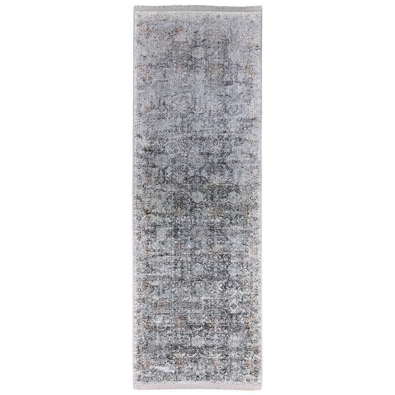 Image 1 Sarrant Transitional Damask Soft Indoor Gray Area Rug 3965F