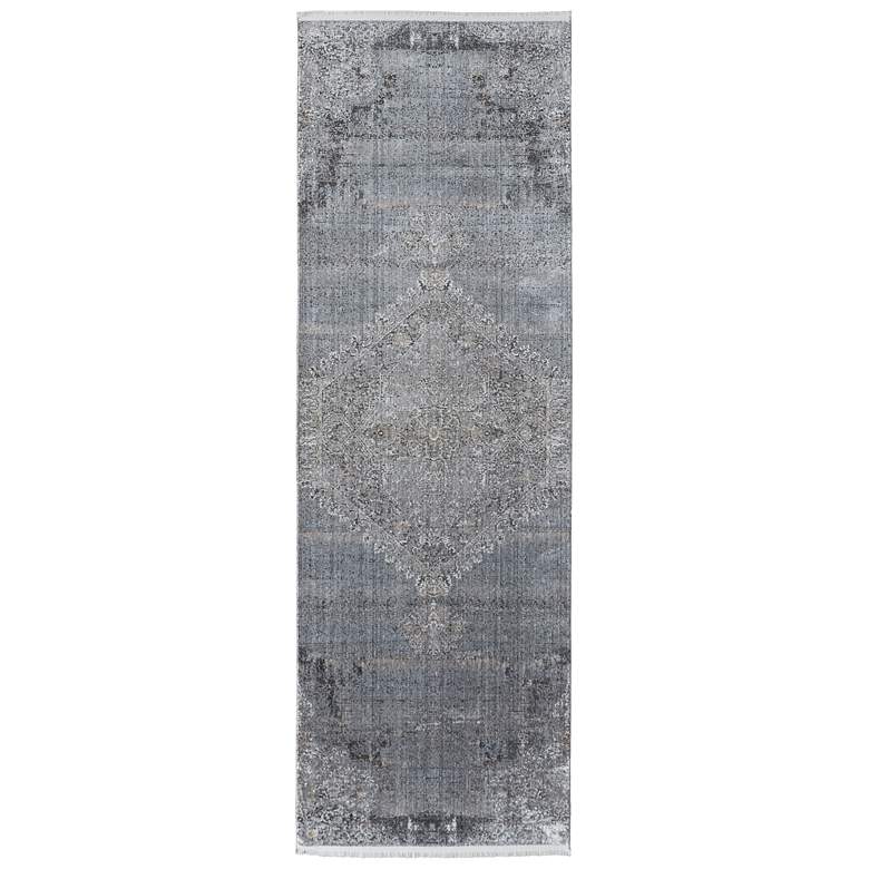 Image 1 Sarrant Transitional Distressed Soft Indoor Gray Area Rug 3963F