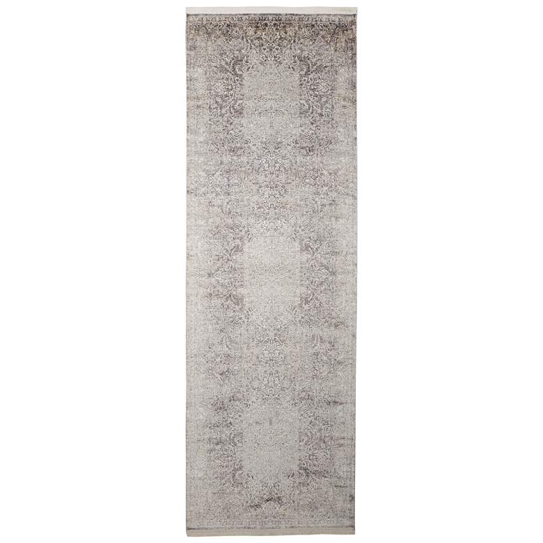 Image 1 Sarrant Transitional Medallion Soft Indoor Gray Area Rug 3964F