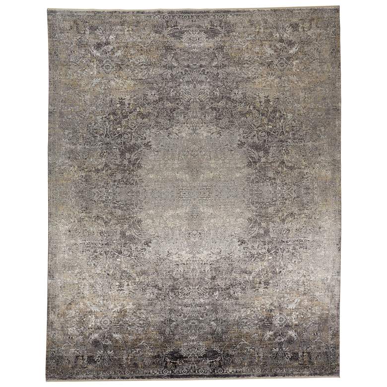 Image 1 Sarrant Transitional Medallion Soft Indoor Gray Area Rug 3964F