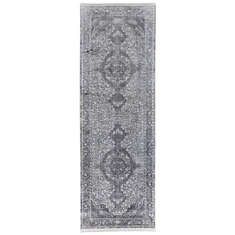 Image 1 Sarrant Transitional Medallion Soft Indoor Gray Area Rug 3967F