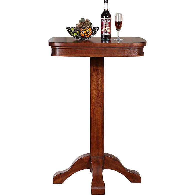 Image 1 Sarsetta 28 inch Wide Oak Finish Wood Pub Table