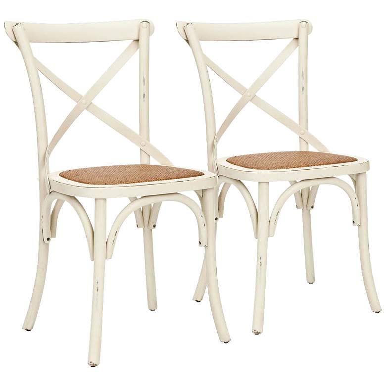 Image 1 Sarton Off-White Back Side Chairs Set of 2