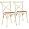 Sarton Off-White Back Side Chairs Set of 2