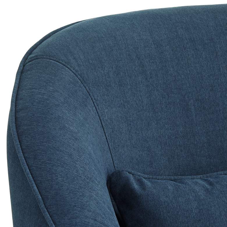 Image 4 Sasha 33" High Peyton Navy Swivel Accent Chair more views