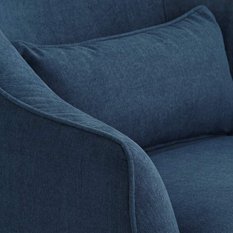 Image 5 Sasha 33" High Peyton Navy Swivel Accent Chair more views