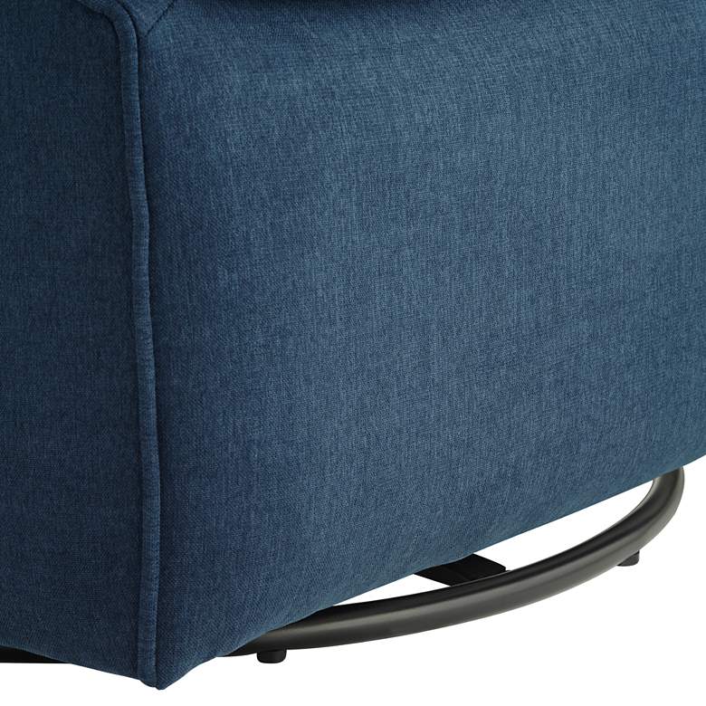 Image 6 Sasha 33" High Peyton Navy Swivel Accent Chair more views