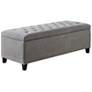 Thumbnail2 of Sasha 50 1/4" Wide Gray Tufted Soft Fabric Storage Bench