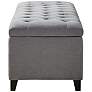 Thumbnail3 of Sasha 50 1/4" Wide Gray Tufted Soft Fabric Storage Bench more views