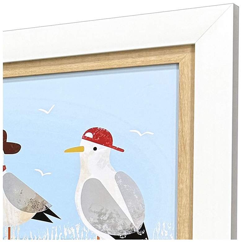 Image 3 Sassy Seagull 22"W x 16"H Coastal Framed Art Set of 2 more views