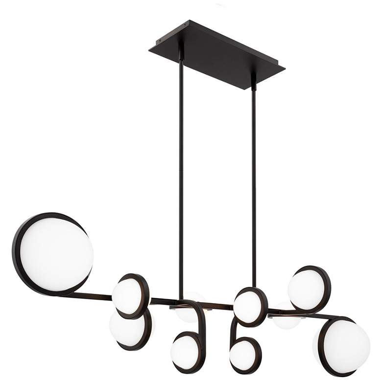 Image 1 Satalite 13.5"H x 42.06"W 10-Light Linear Pendant in Black