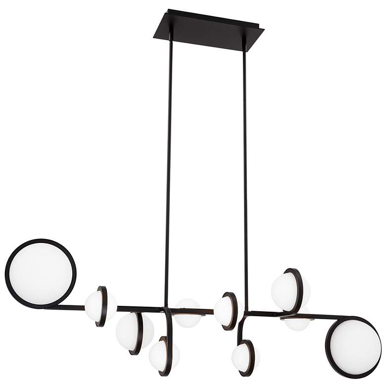 Image 3 Satalite 13.5"H x 42.06"W 10-Light Linear Pendant in Black more views