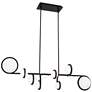 3_Satalite 13.5"H x 42.06"W 10-Light Linear Pendant in Black more views