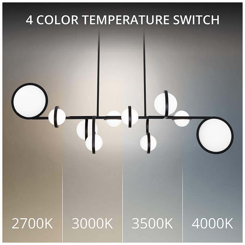 Image 5 Satalite 13.5"H x 42.06"W 10-Light Linear Pendant in Black more views