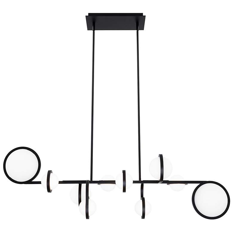 Image 2 Satalite 13.5"H x 42.06"W 10-Light Linear Pendant in Black more views