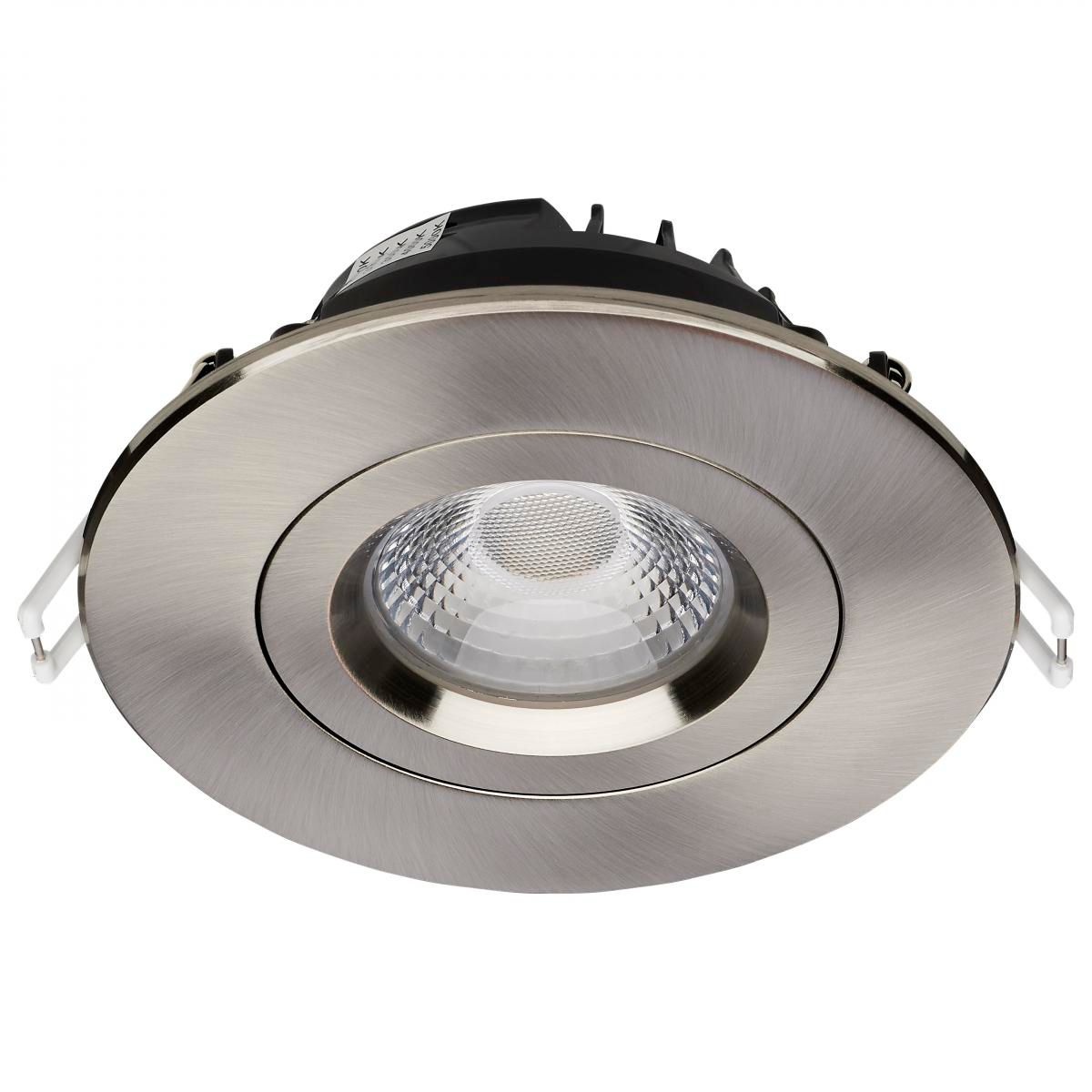 Image 3 Satco 12 Watt 4" Brushed Nickel LED Direct Wire Downlight Gimbaled more views