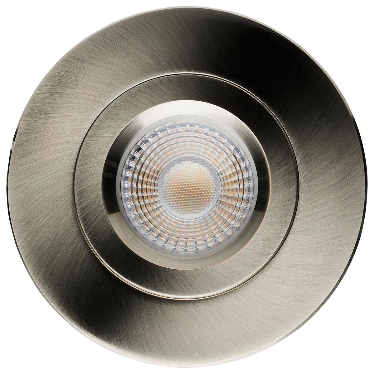 Image 4 Satco 12 Watt 4" Brushed Nickel LED Direct Wire Downlight Gimbaled more views