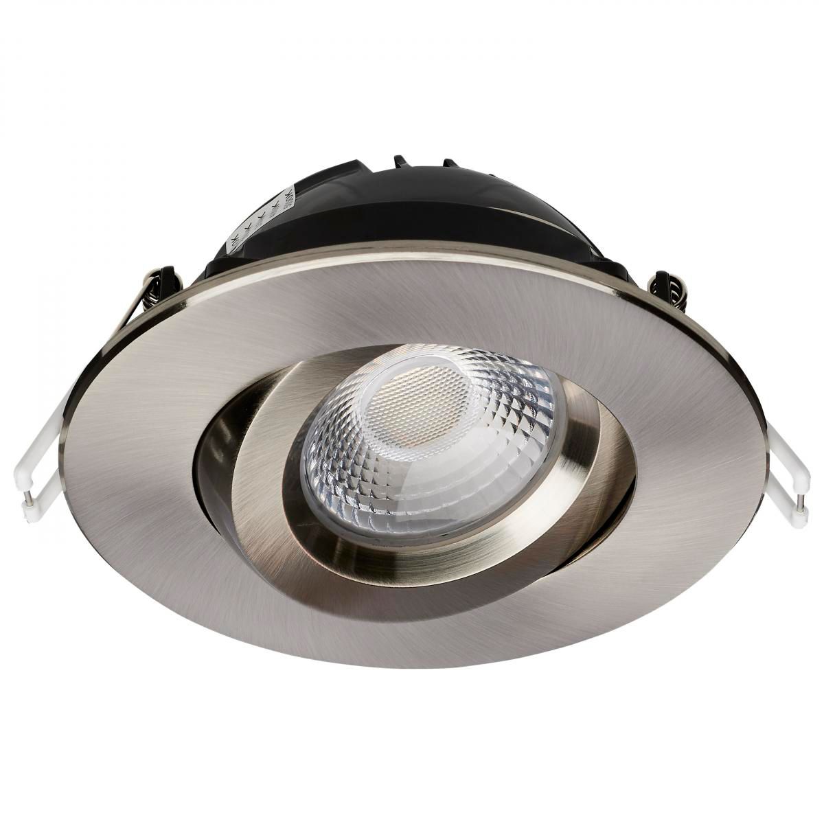 Image 5 Satco 12 Watt 4" Brushed Nickel LED Direct Wire Downlight Gimbaled more views
