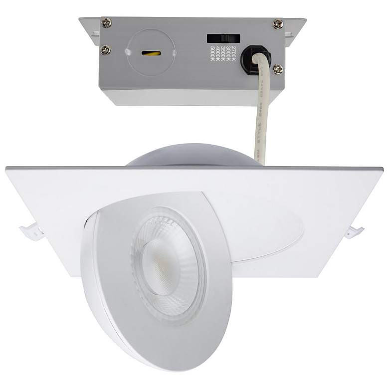 Image 1 Satco 15 Watt 6" Sqauare LED Direct Wire Downlight Gimbaled