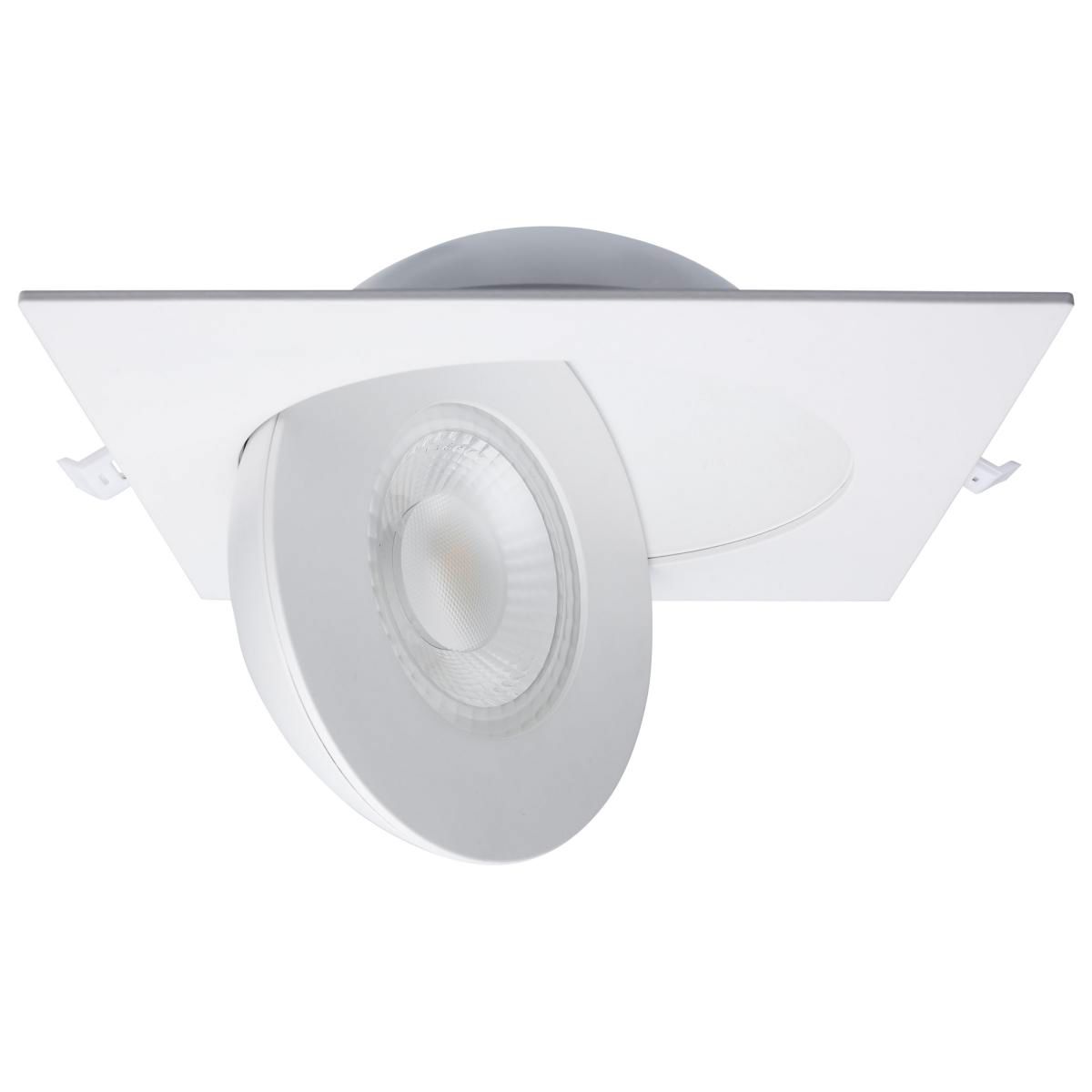 Image 4 Satco 15 Watt 6" Sqauare LED Direct Wire Downlight Gimbaled more views