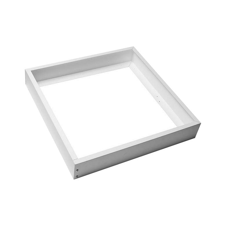 Image 1 Satco 2&#39; x 2&#39; White LED Flat Panel Accessory Frame Kit