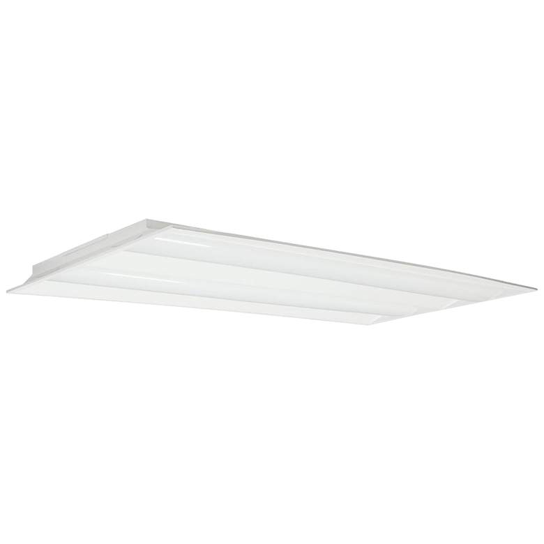 Image 1 Satco 2&#39; x 4&#39; White Double Basket LED Recessed Troffer Light