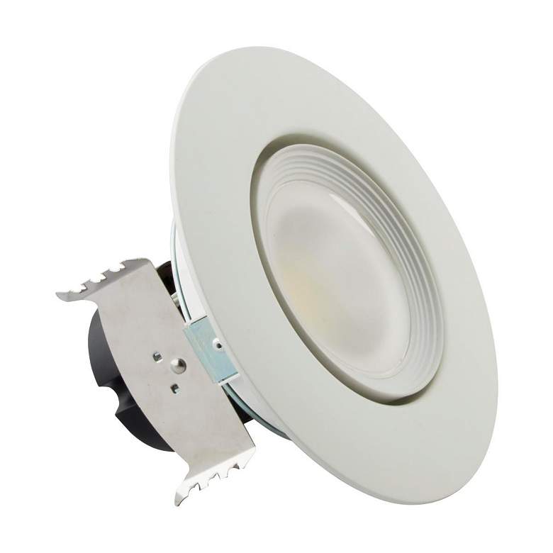 Image 6 Satco 4" White 7.5-Watt Gimbal LED Directional Retrofit Downlight more views