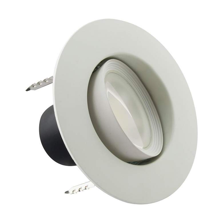 Image 7 Satco 4" White 7.5-Watt Gimbal LED Directional Retrofit Downlight more views