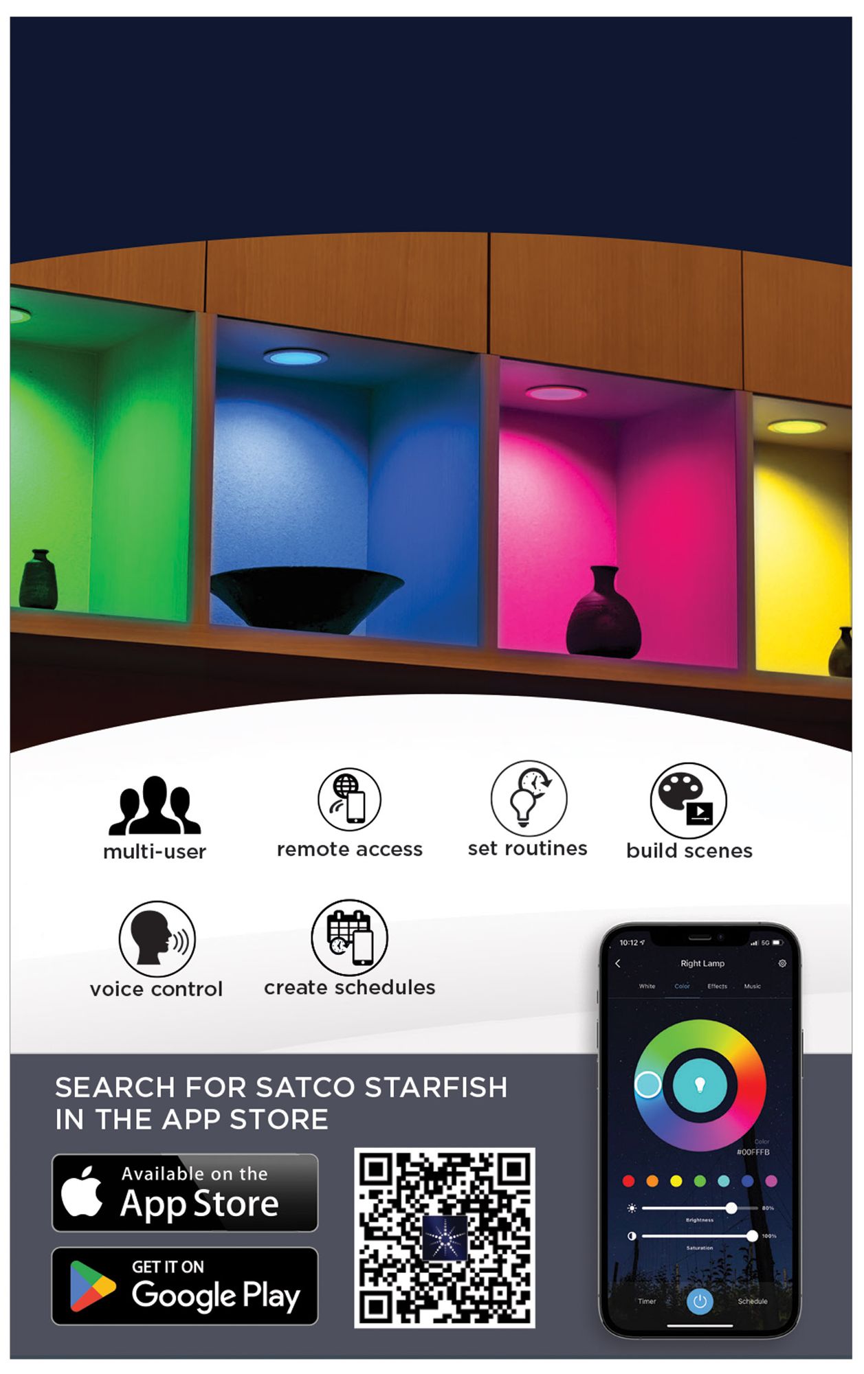 Satco 4" White Round LED Direct Wire Low Profile Downlight