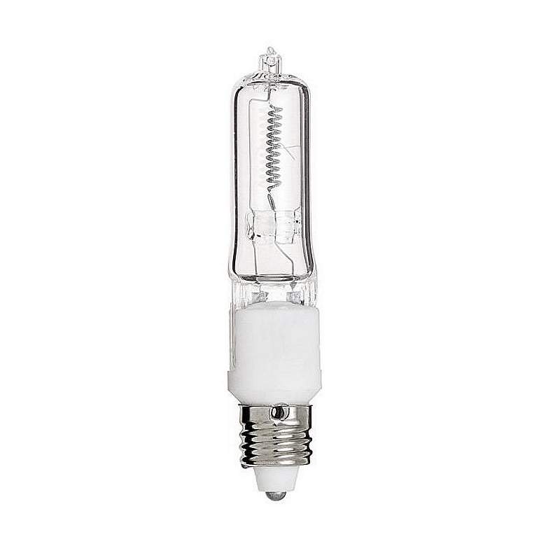 Image 1 Satco 50 Watt Mini Candelabra E11 Base Clear Halogen Light Bulb