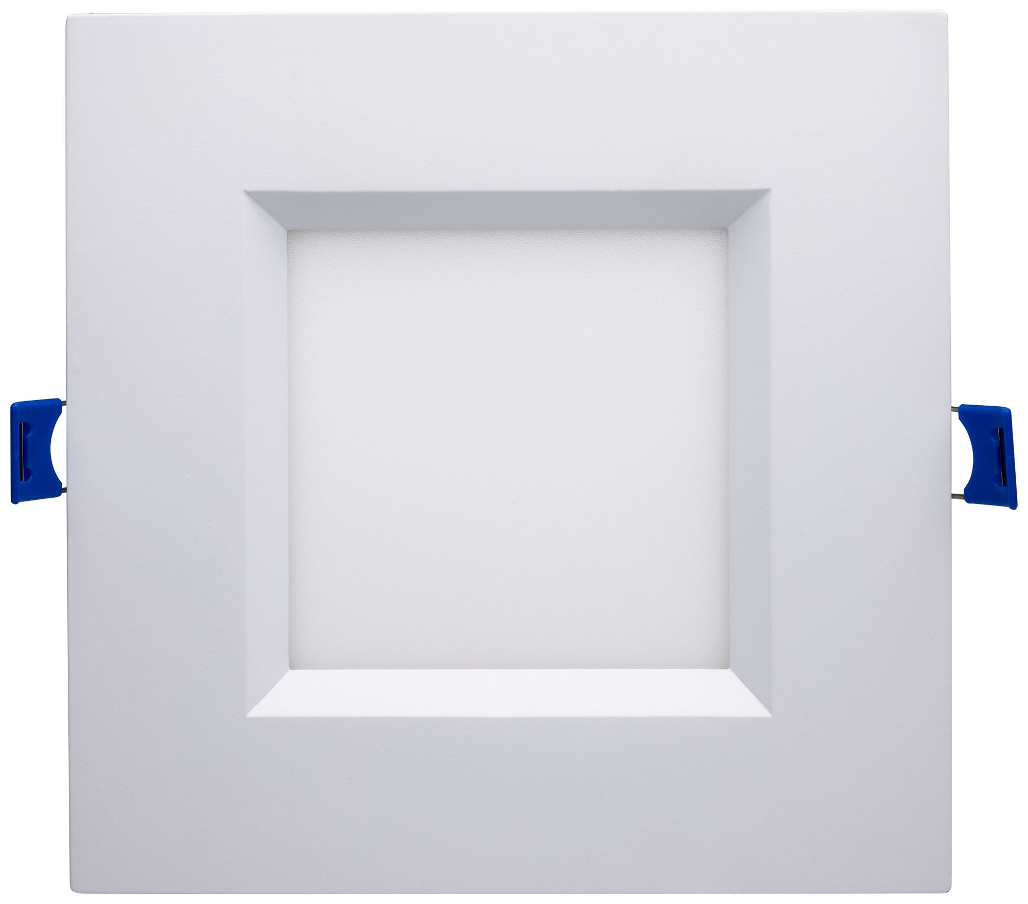 Image 2 Satco 6" White Square LED Direct Wire Low Profile Regress Baffle Downl more views