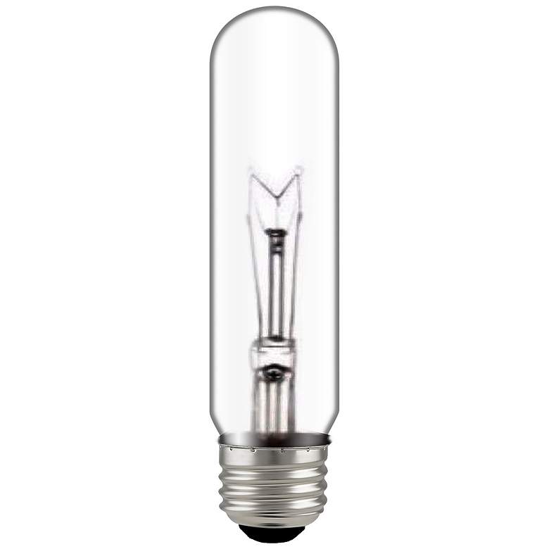 Image 1 Satco 60 Watt Clear Glass Tubular Bulb