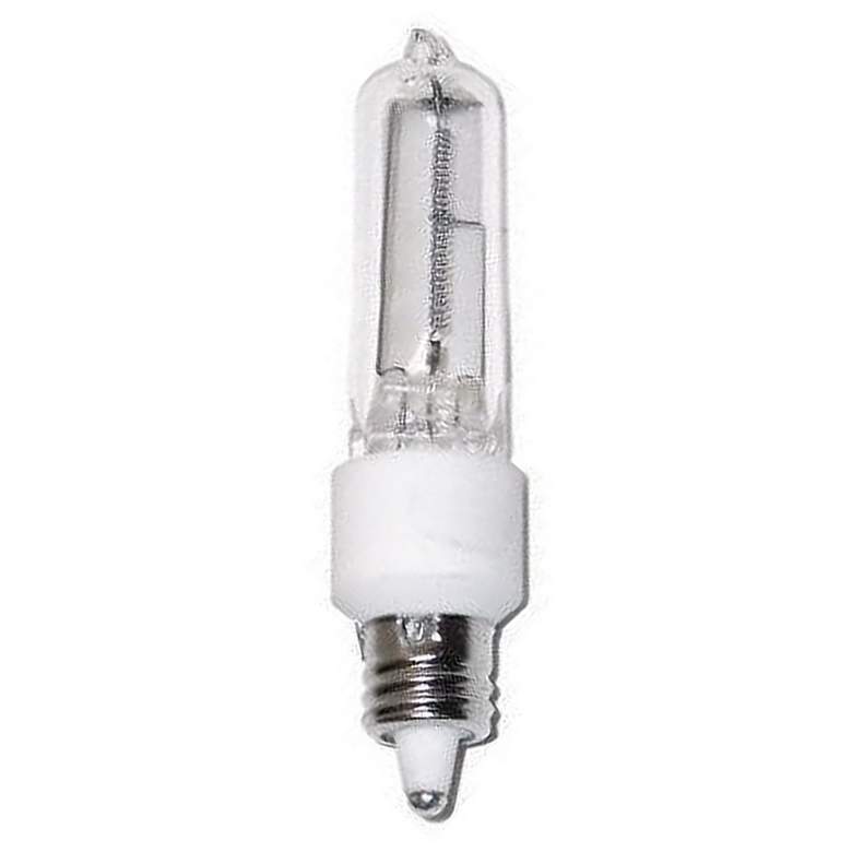 Image 1 Satco 75 Watt Mini Candelabra Clear Halogen Light Bulb