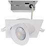 1_Satco 9 Watt 4" Square White LED Direct Wire Downlight Gimbaled