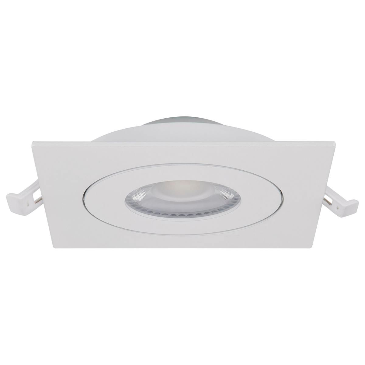 Image 2 Satco 9 Watt 4" Square White LED Direct Wire Downlight Gimbaled more views