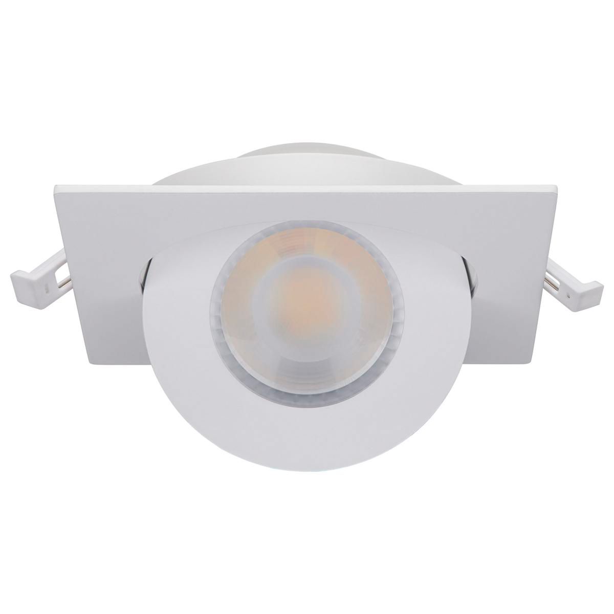Image 3 Satco 9 Watt 4" Square White LED Direct Wire Downlight Gimbaled more views