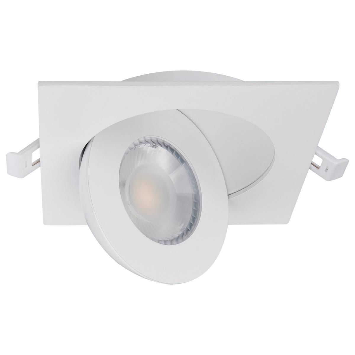 Image 4 Satco 9 Watt 4" Square White LED Direct Wire Downlight Gimbaled more views