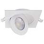 4_Satco 9 Watt 4" Square White LED Direct Wire Downlight Gimbaled more views