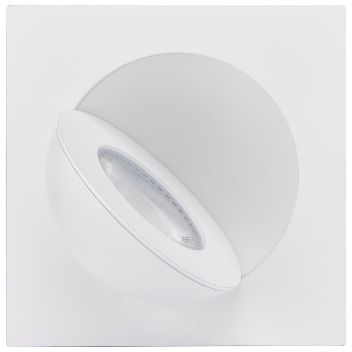 Image 6 Satco 9 Watt 4" Square White LED Direct Wire Downlight Gimbaled more views