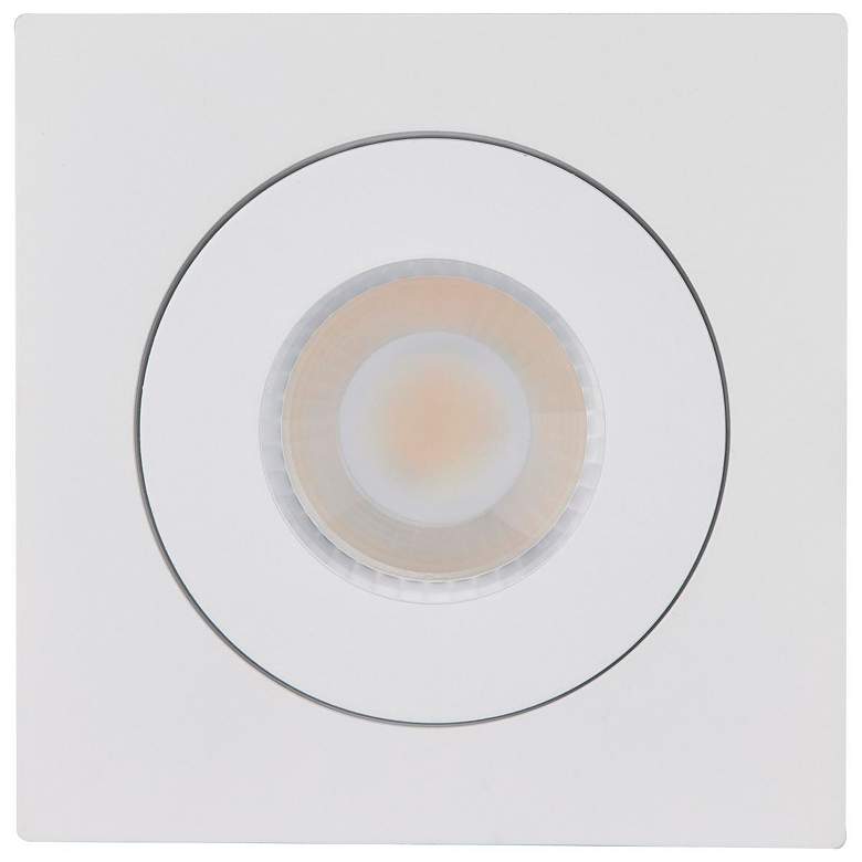 Image 7 Satco 9 Watt 4" Square White LED Direct Wire Downlight Gimbaled more views