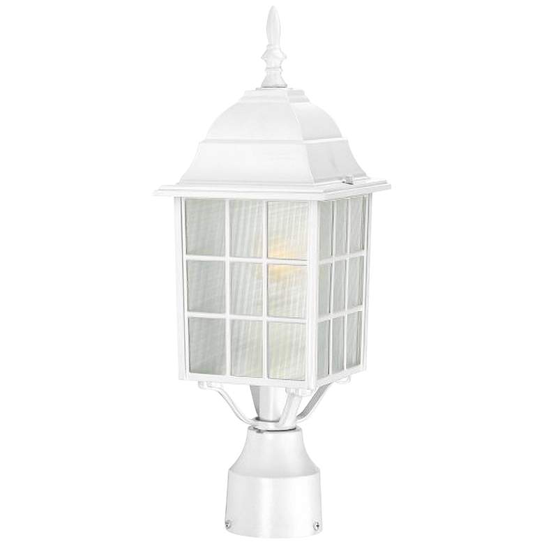 Image 1 Satco Adams 18 1/4 inch High White Outdoor Post Light