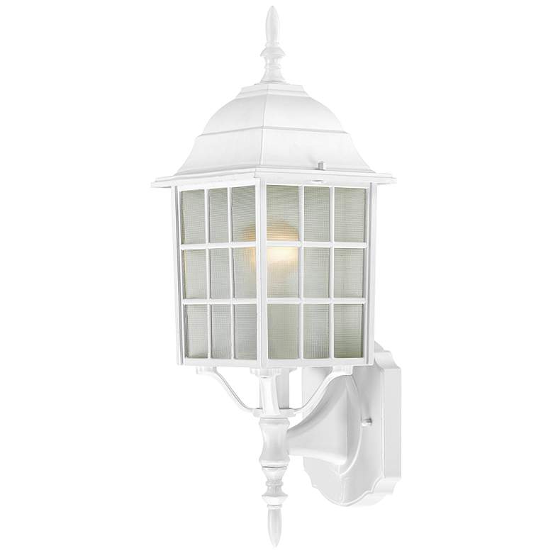 Image 1 Satco Adams 18 1/4 inch High White Outdoor Wall Light