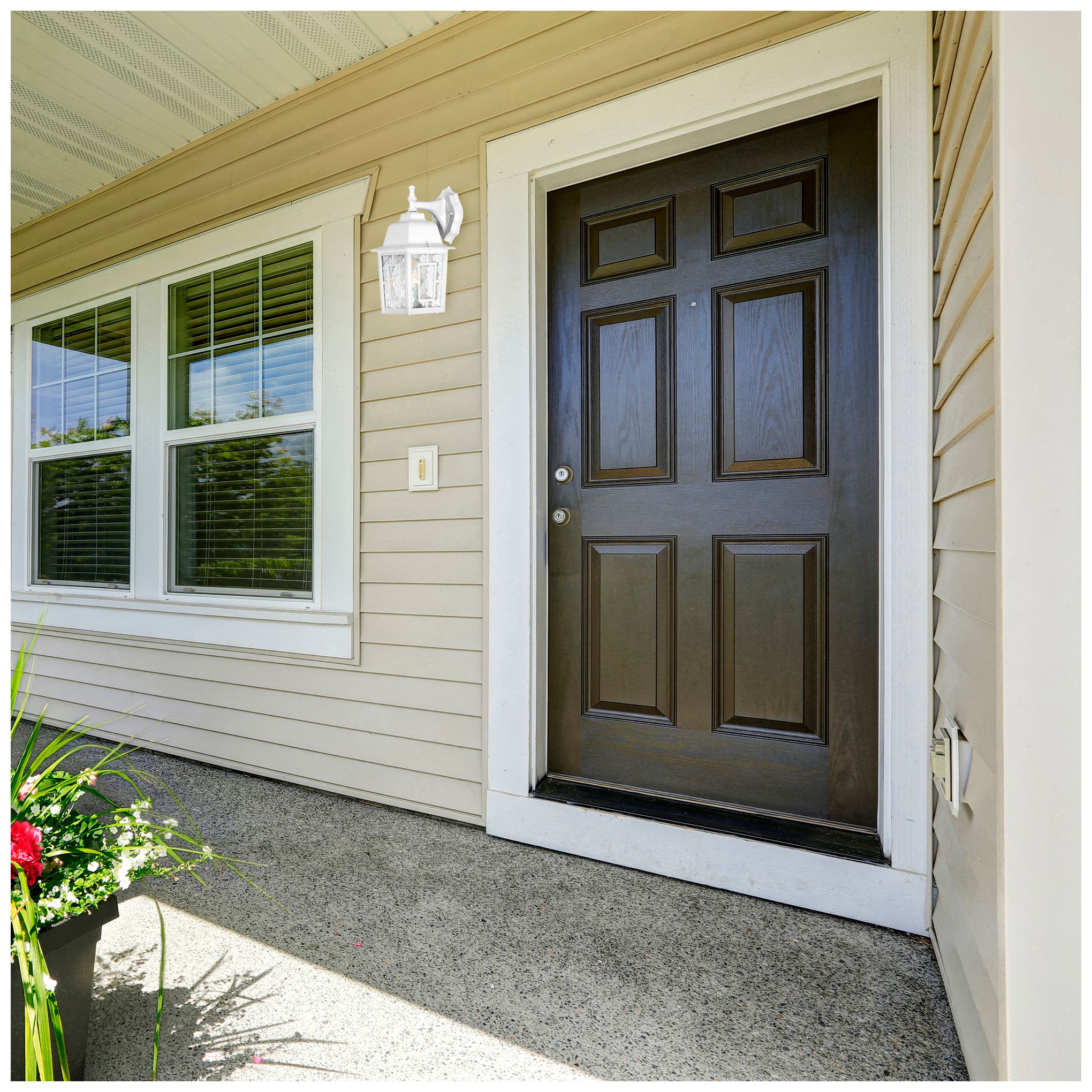 Image 7 Satco Banyon 12 1/4" High White Outdoor Wall Light more views